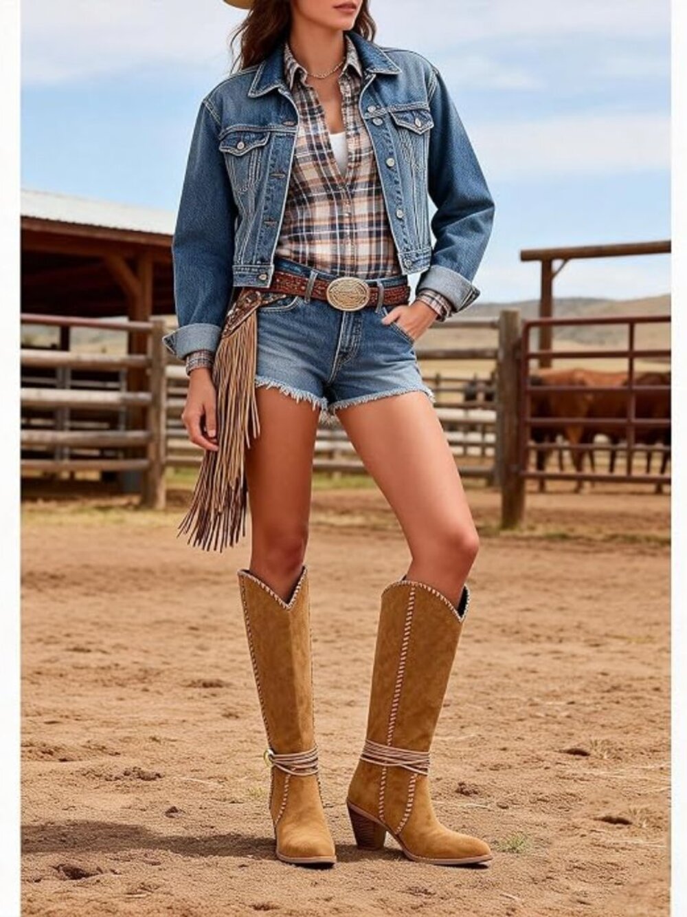 Suede Cowboy Boots